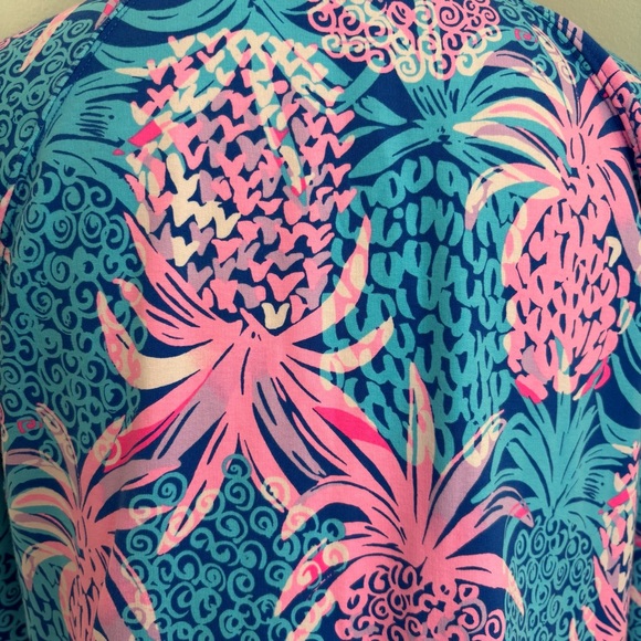 Lilly Pulitzer Skipper Dress in the Borealis Blue Tropic Down Low Print size XL - Picture 7 of 13